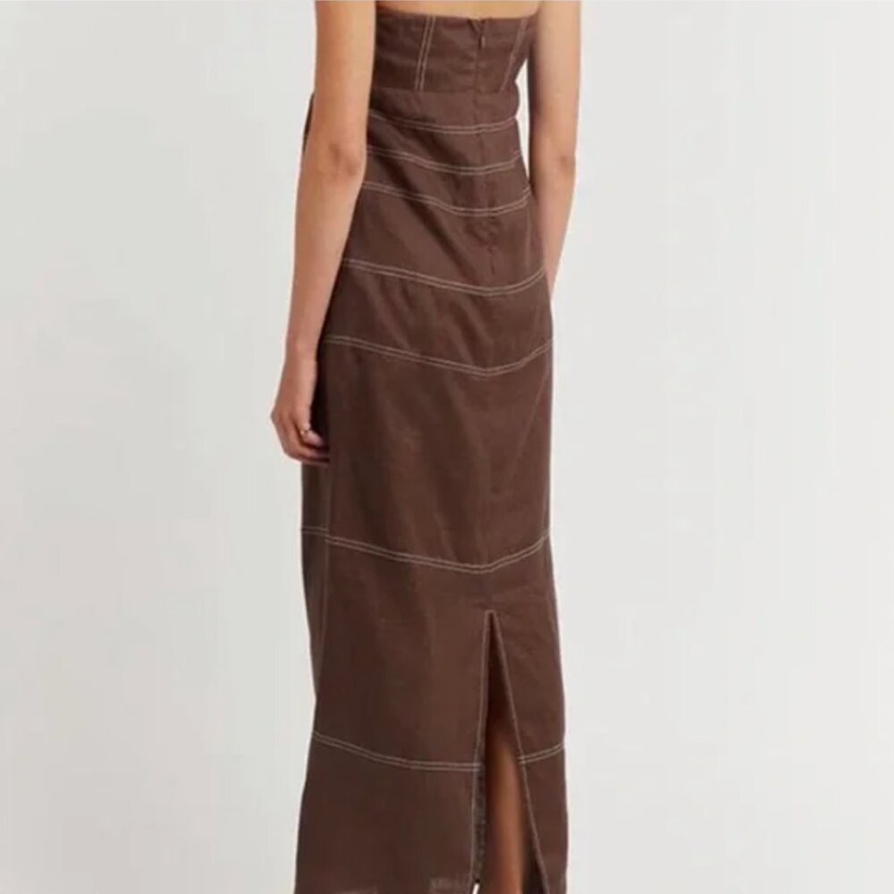 Dissh Chai Chocolate Midi Strapless Dress - Picture 2 of 5